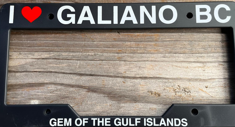 Galiano License Plate Frame